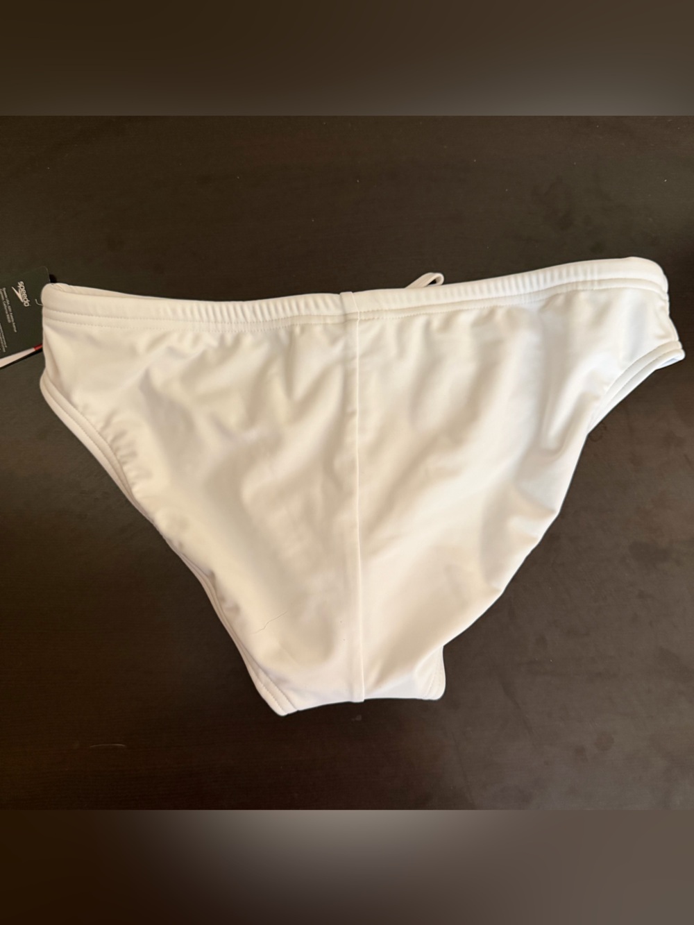 White Speedo Men’s bathing suit Bottoms POWER FLEX 50+ UPF Chlorine Resistant 34 - Picture 7 of 16